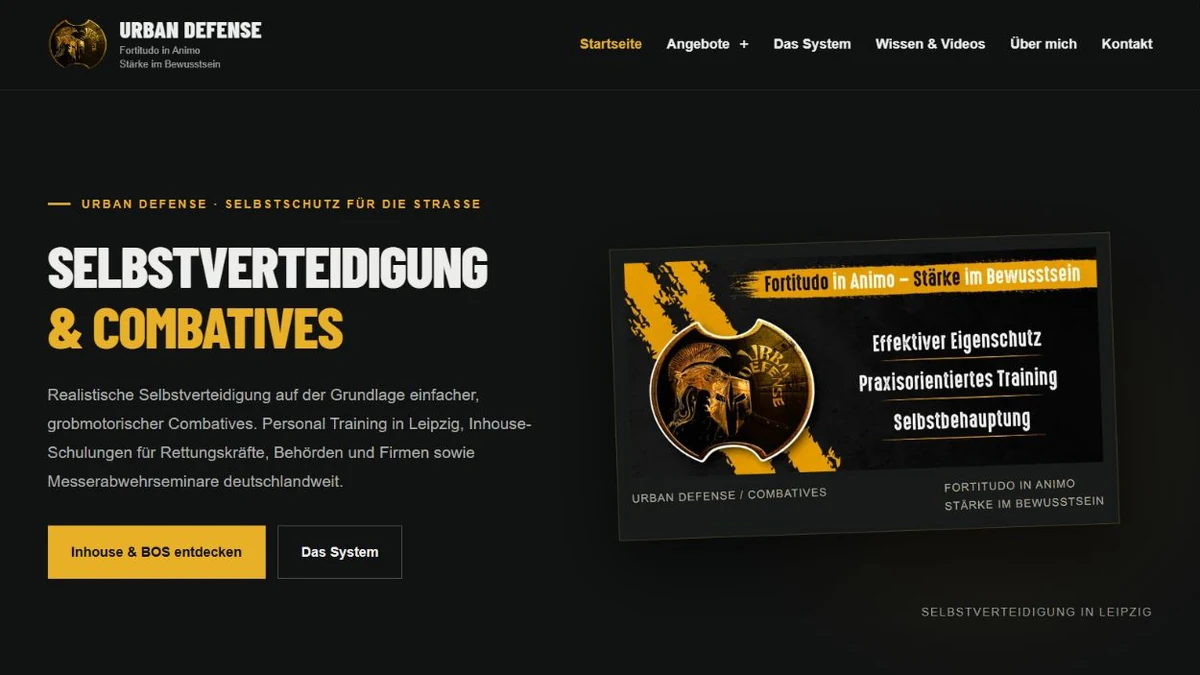 Vorschau der Startseite von Urban Defense